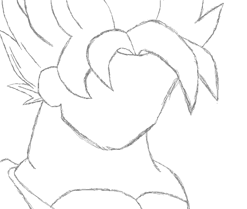 823x699 Dragon Ball Z Images How To Draw Goku Ssj In Ms Paint Step Hd - Dragon Ball Z Goku Drawing