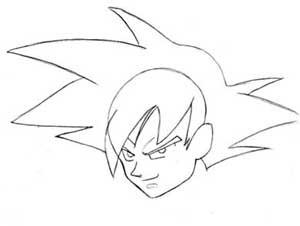 300x226 How To Draw Goku - Dragon Ball Z Goku Drawing