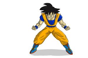 300x200 How To Draw Goku Step - Dragon Ball Z Goku Drawing