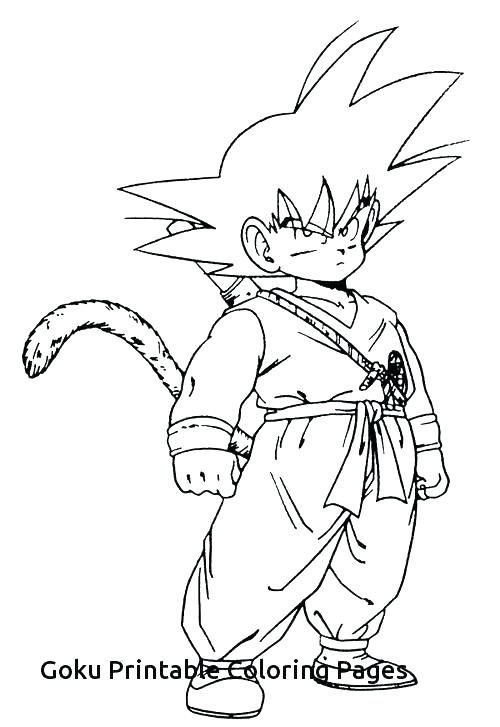 500x727 Coloring Coloring Pages Printable For Dragon Ball Z Goku Super - Dragon Ball Z Goku Drawing
