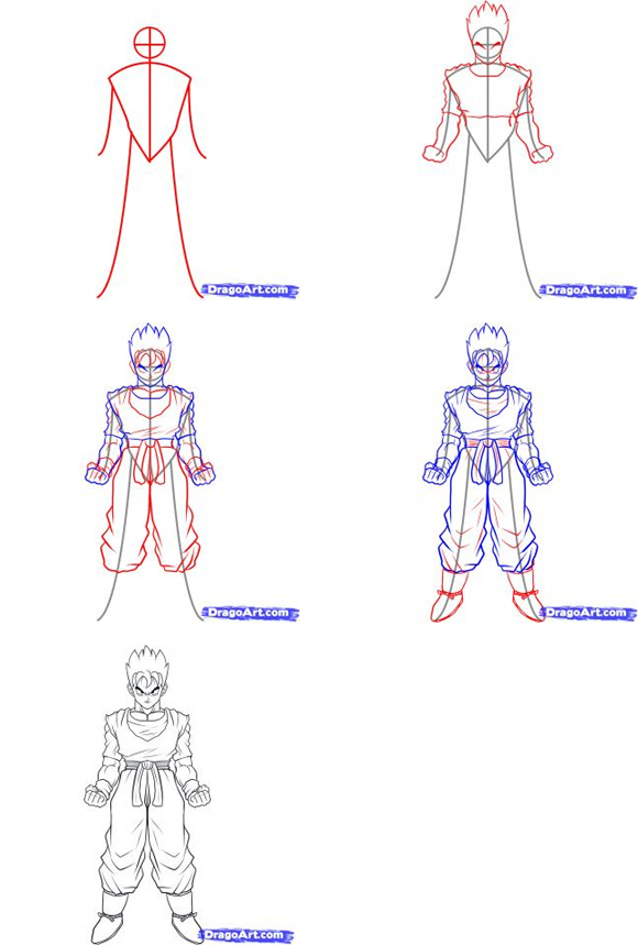 580x859 How To Draw Dragon Ball Z - Dragon Ball Z Kai Drawings