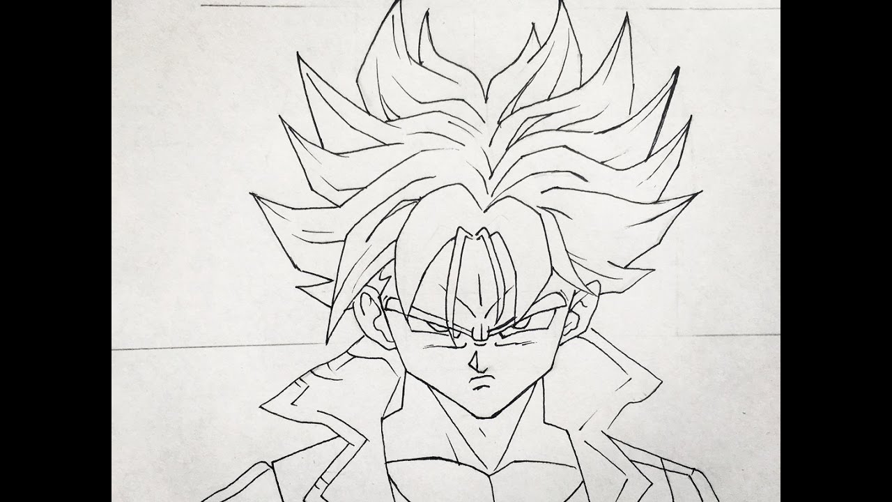 1280x720 How To Draw Trunks - Dragon Ball Z Trunks Drawing