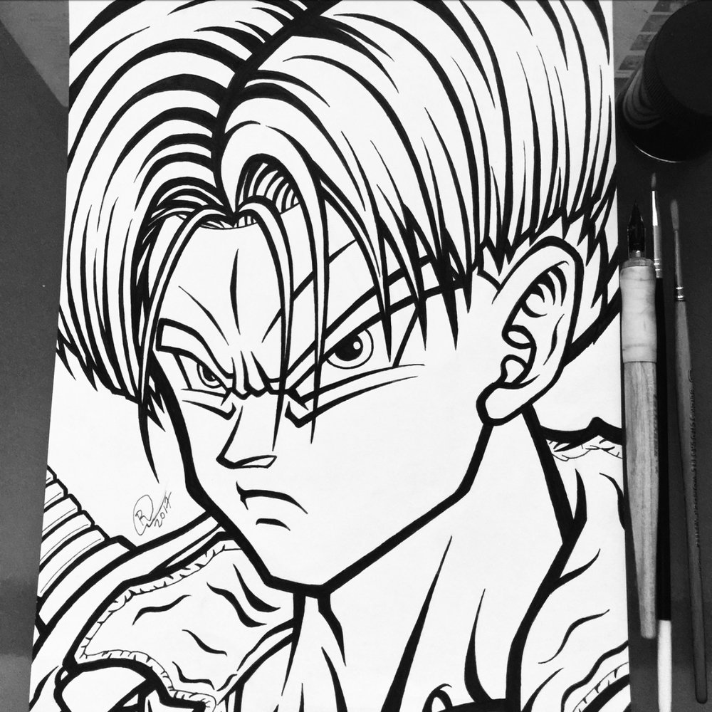 1000x1000 Orozco Design Dragon Ball Z Posters - Dragon Ball Z Trunks Drawing