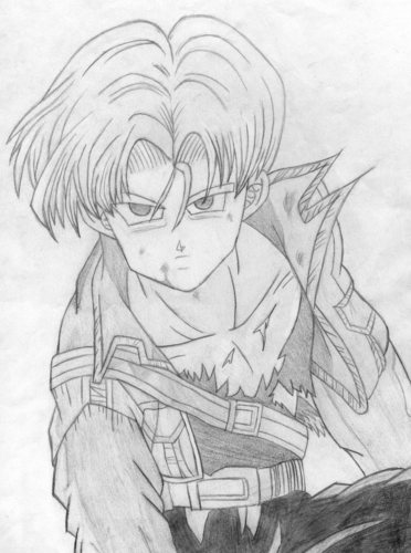 372x500 Dragon Ball Z Images My Drawing Of Trunks Hd Wallpaper - Dragon Ball Z Trunks Drawing