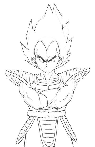 Dragon Ball Z Vegeta Drawing at PaintingValley.com | Explore collection ...