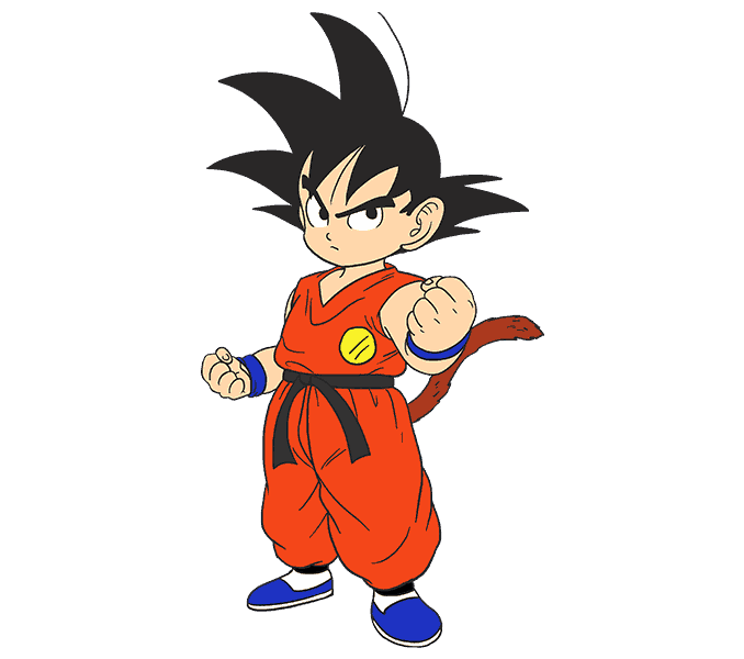 678x600 How To Draw Goku In A Few Easy Steps Easy Drawing Guides - Dragon Balls Drawing