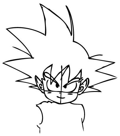 408x463 How To Draw Son Goku As A Child From Dragon Ball Z With Drawing - Dragon Balls Drawing