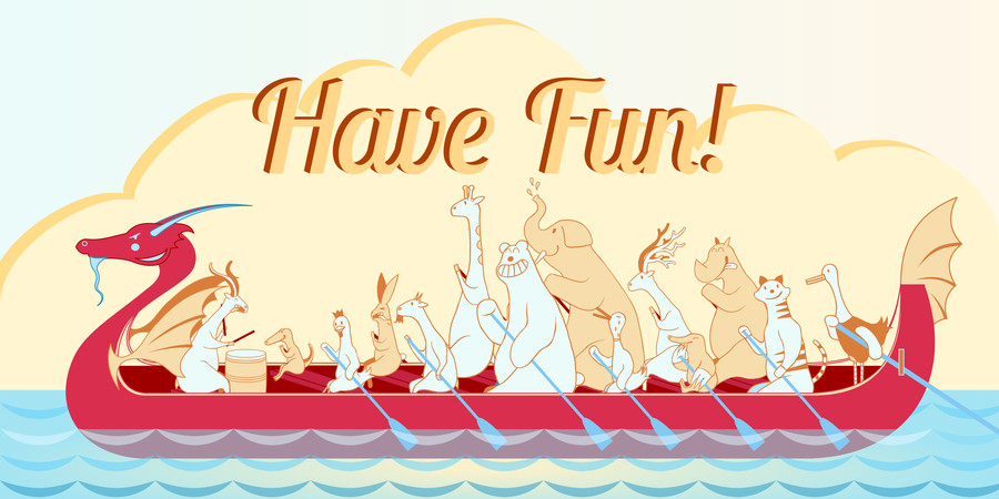 900x450 Entry - Dragon Boat Drawing