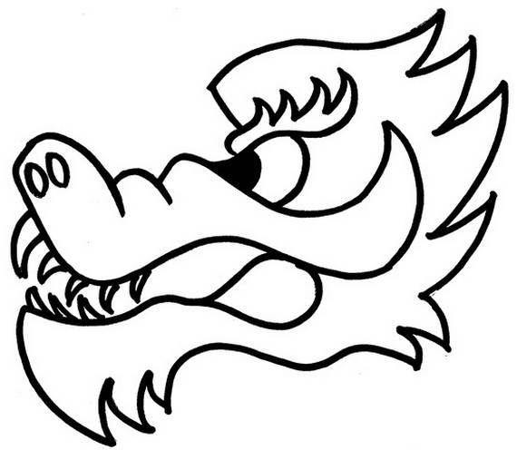 570x496 Chinese Dragon Boat Festival Coloring Pages - Dragon Boat Drawing