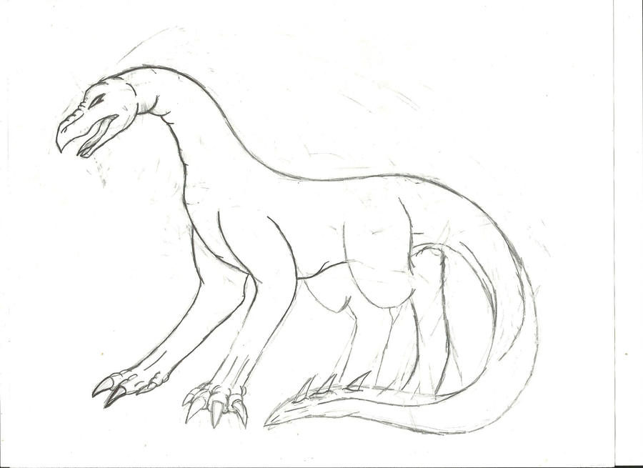 900x655 Dragon Body Sketch - Dragon Body Drawing