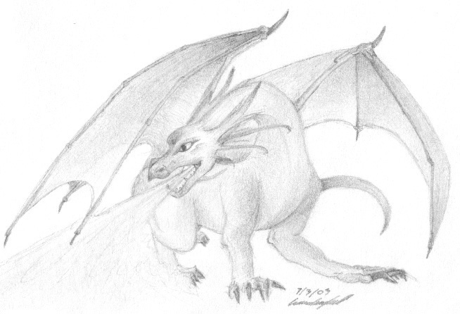 Dragon Breathing Fire Drawing At Explore 1079