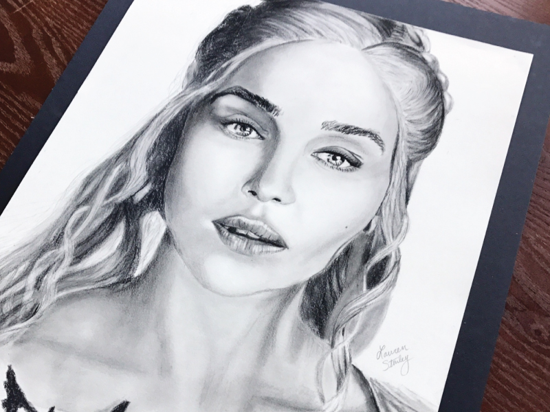 800x600 Mother Of Dragons - Dragon Charcoal Drawing