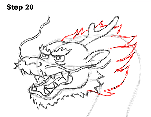 500x386 How To Draw A Chinese Dragon - Dragon Chinese Drawing