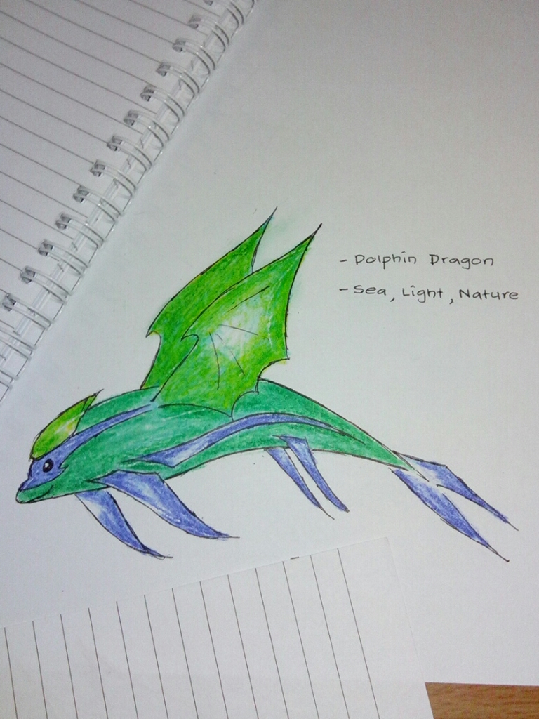 768x1024 Fan Art Competition Dolphin Dragon Joins Dragon City Social Point - Dragon City Drawing