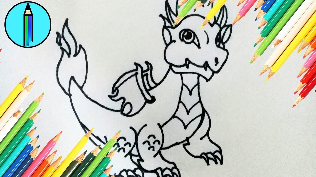 1280x720 How To Draw Flame Dragon From Dragon City!! - Dragon City Drawing