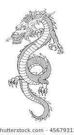 154x280 Dragon Drawing Pictures - Dragon Drawing