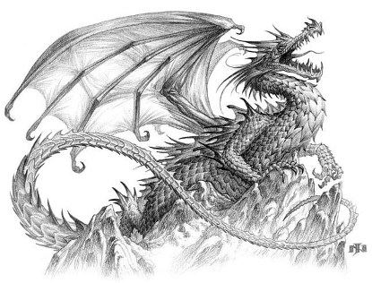 415x316 Dragon Drawing - Dragon Drawing