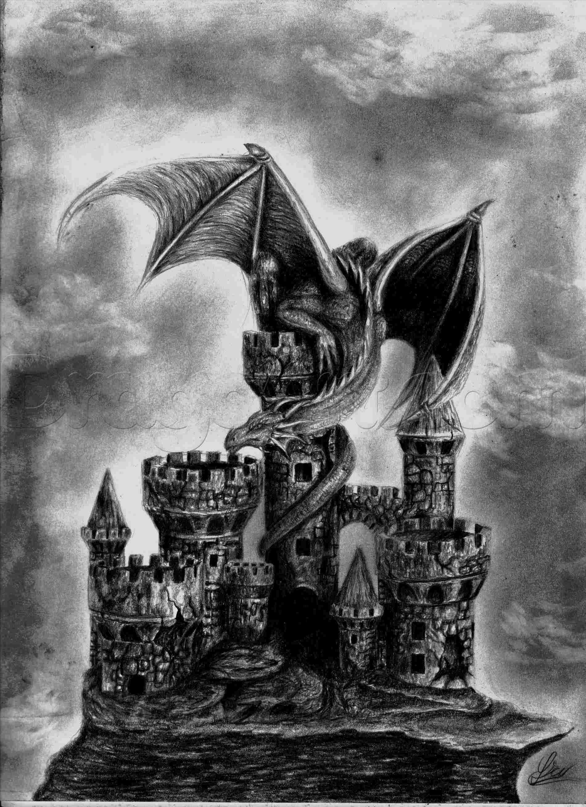 1900x2615 Dragon Dark Dragon Pencil Drawing - Dragon Drawing Art