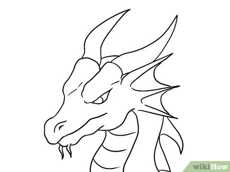 460x345 How To Draw A Dragon Head - Dragon Drawing Art
