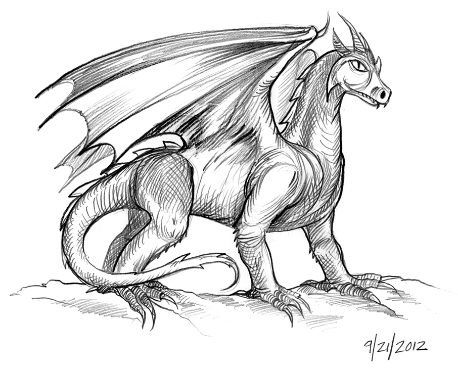 906x736 Art - Dragon Drawing Art