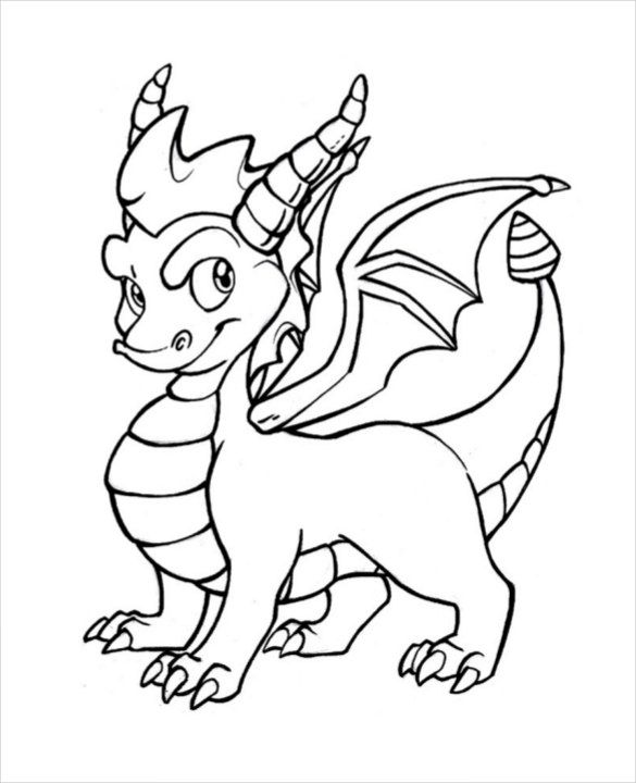 585x720 dragon drawing template free pdf documents download! free - Dragon Drawing Book