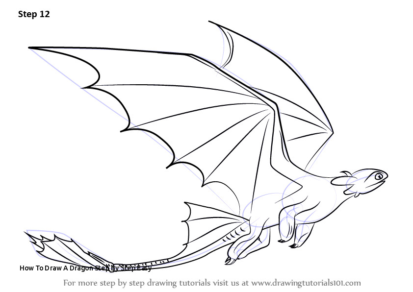 842x596 How To Draw A Dragon Step - Dragon Drawing Book