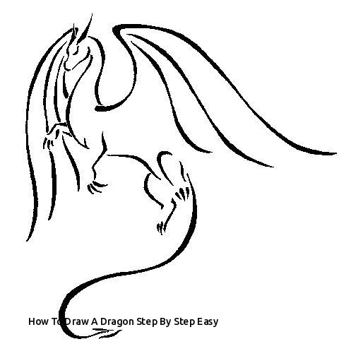 497x504 How To Draw A Dragon Step - Dragon Drawing Book