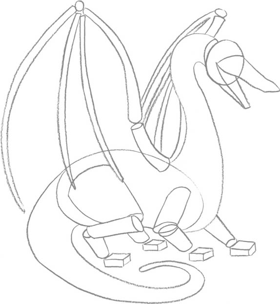 574x623 Western Dragon - Dragon Drawing Book