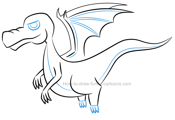 700x482 How To Draw A Cartoon Dragon - Dragon Drawing Cartoon