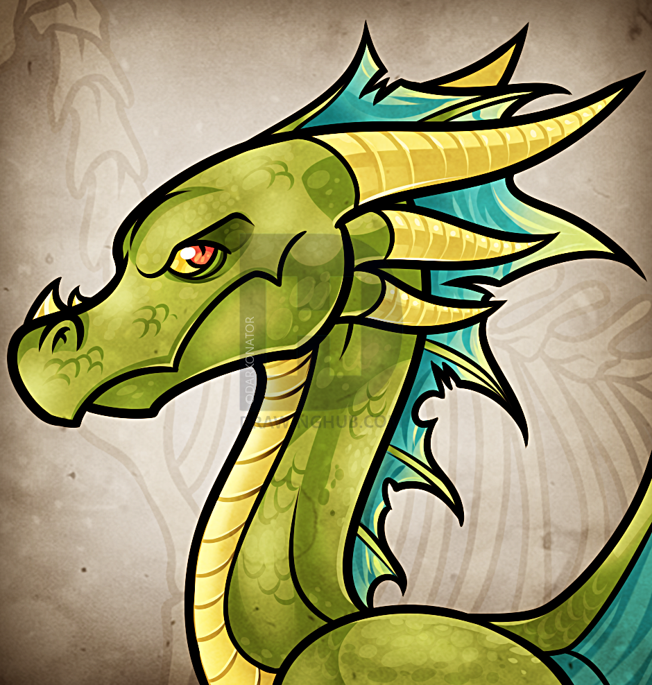 940x988 How To Draw An Easy Cartoon Dragon, Step - Dragon Drawing Cartoon