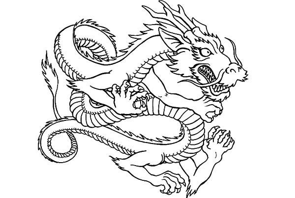 600x403 Drawing Chinese Dragon Coloring Pages - Dragon Drawing Chinese
