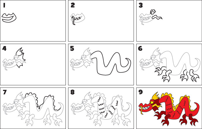 700x448 how to draw a chinese dragon kid scoop - Dragon Drawing Chinese