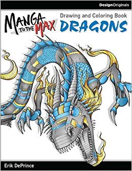 260x336 manga to the max dragons drawing and coloring book erik deprince - Dragon Drawing Color