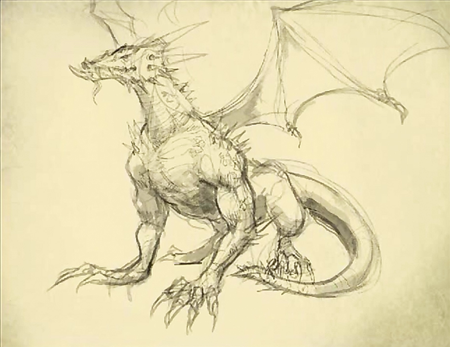 913x704 How To Draw A Dragon - Dragon Drawing Designs