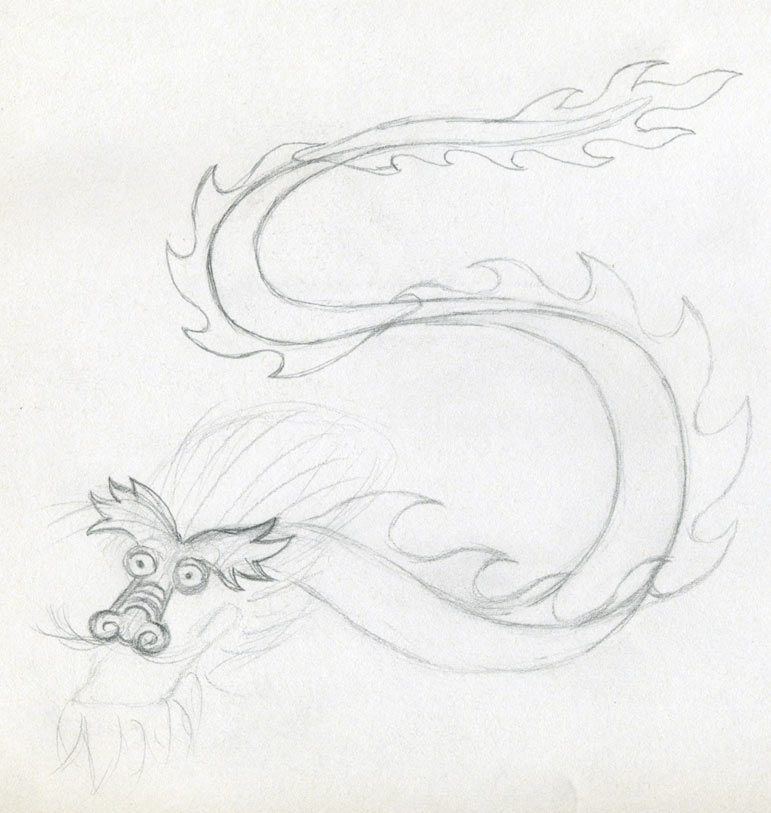 771x813 Dragon Drawing Simple And Perfect - Dragon Drawing Drawing