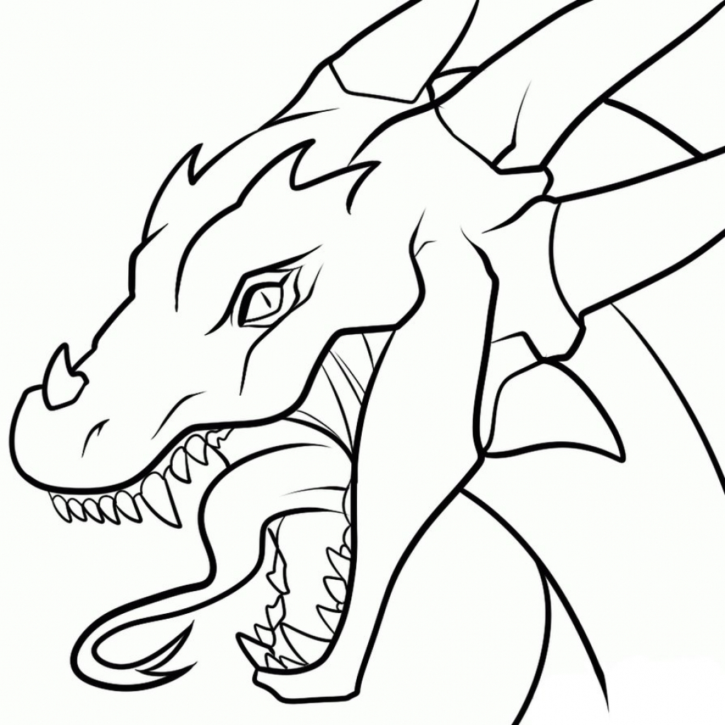 1024x1024 Easy Dragon Drawing To Draw How Dragons Coloring - Dragon Drawing Drawing