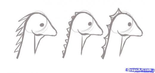 520x244 How To Draw A Dragon Step - Dragon Drawing Easy