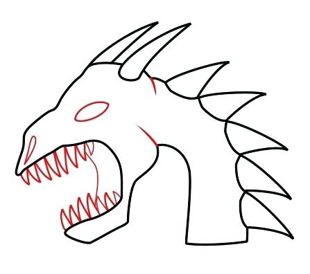 447x396 How To Draw A Chinese Dragon Head How To Draw A Dragon Draw - Dragon Drawing Easy Step By Step