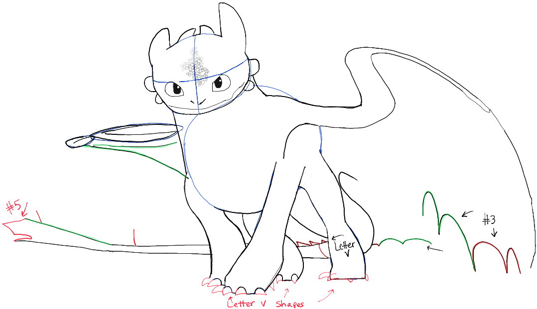 1078x621 How To Draw Toothless From How To Train Your Dragon In Easy - Dragon Drawing Easy Step By Step