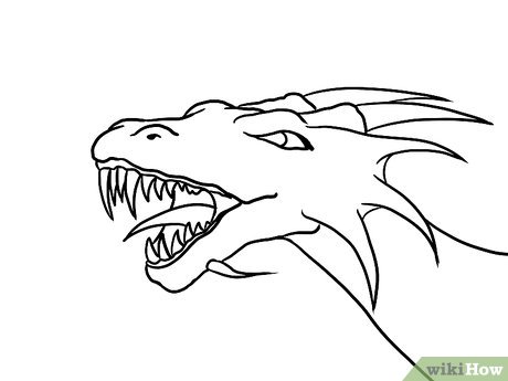 460x345 How To Draw A Dragon Head - Dragon Drawing Easy Step By Step