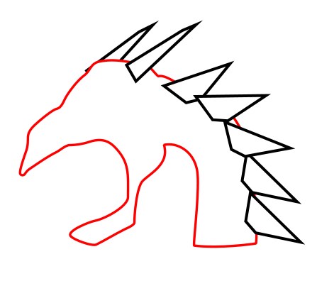 447x396 How To Draw A Dragon, Dragon's Head - Dragon Drawing Easy Step By Step