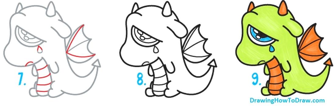 1100x350 Draw An Easy Dragon Draw Easy Dragon - Dragon Drawing Easy Step By Step