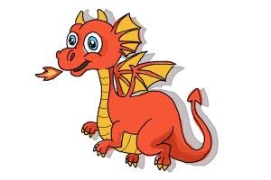 300x200 How To Draw A Dragon For Kids - Dragon Drawing For Kids