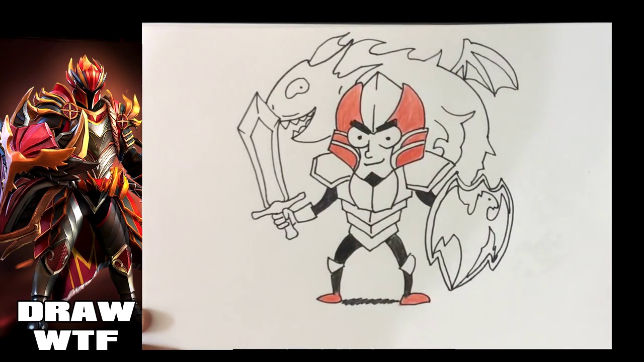 1280x720 How To Draw Dota Heroes Dragon Knight - Dragon Drawing Games