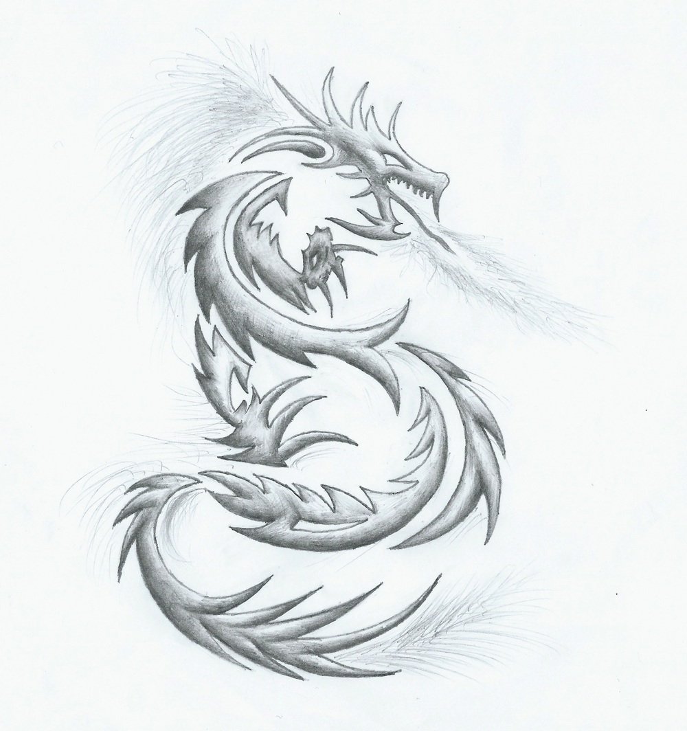 1000x1064 Dragon Tattoo Drawing Tattoo Ideas - Dragon Drawing Images