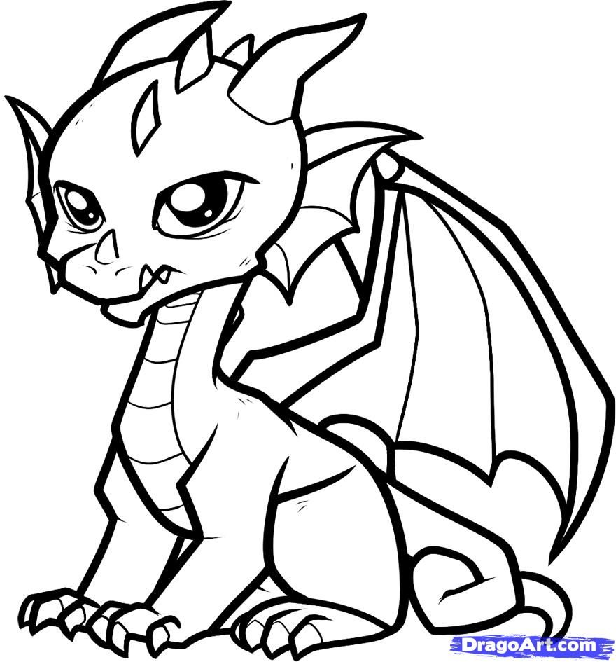 880x945 Coloring Pages Cute Dragon Coloring Pages Printable Coloring - Dragon Drawing Pages
