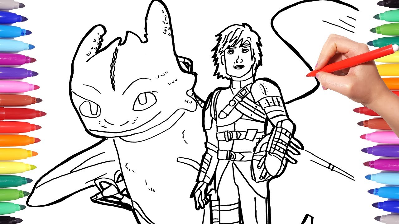 1280x720 Dragon Trainer Coloring Pages Watch How To Draw Hiccup - Dragon Drawing Pages