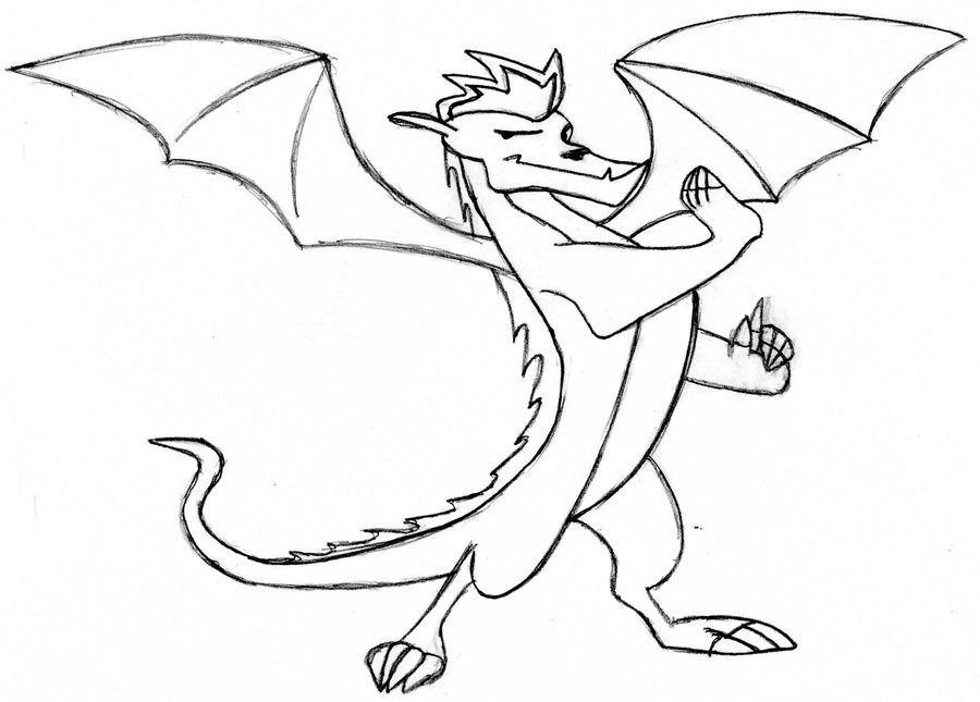 900x645 Baby Dragon Coloring Pages - Dragon Drawing Pages