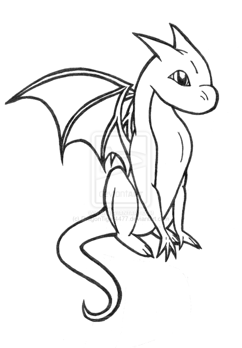 800x1150 Baby Dragons Drawings All About Top Coloring - Dragon Drawing Pages