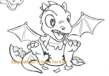 380x265 Easy Tattoos To Draw For Kids Baby Dragon Drawing Tattoo Ideas - Dragon Drawing Tattoo
